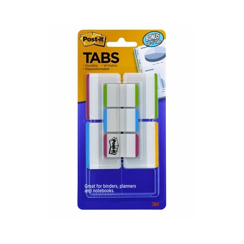 3M POST-IT 686-VAD1 DURABLE TABS 50mm VALUE PACK + BONUS 25mm TABS