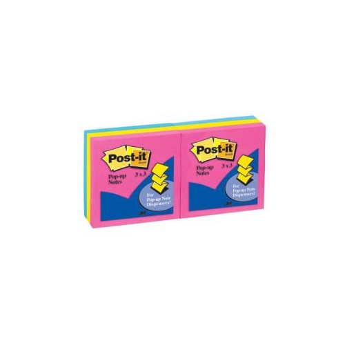 3M R330 AN POST-IT POP UP NOTES 73x73mm CAPETOWN PACK 6 
