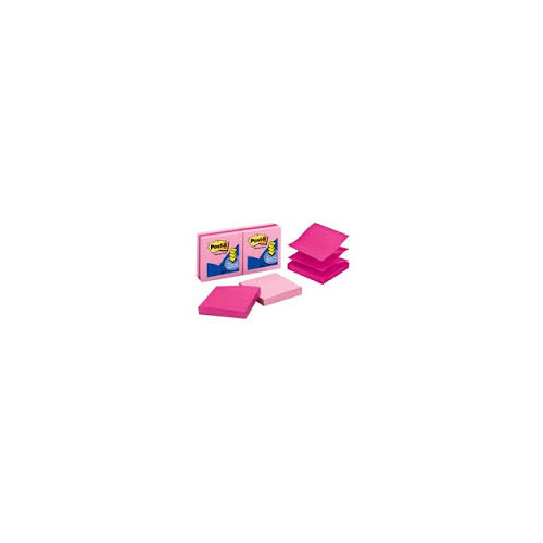 3M R330 6PNK POST IT RECYCLED POP UP NOTES 73x73mm MARSEILLE PINK PACK 6