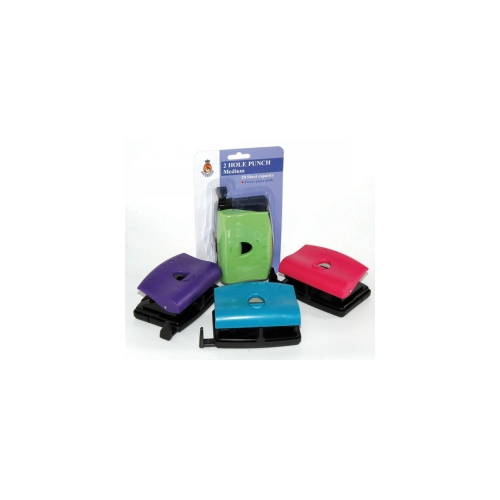 SOVEREIGN 2 HOLE PUNCH 20 SHEETS ASSORTED COLOURS