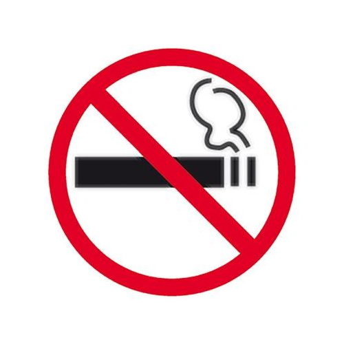 NO SMOKING SELF ADHESIVE SIGN