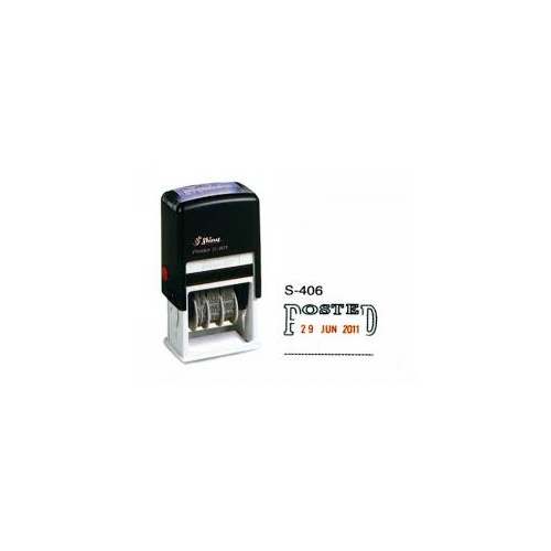 SHINY SELF INKING DATER S406 POSTED 2 COLOUR