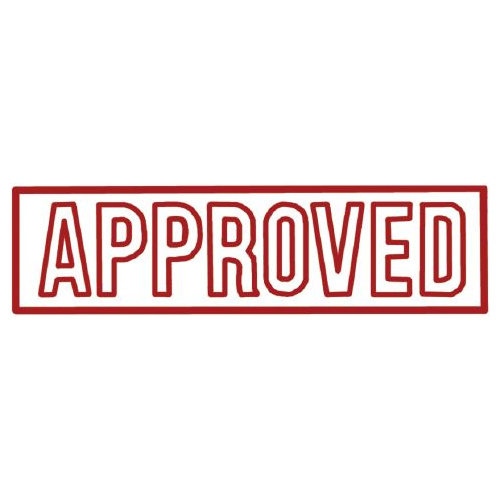 SHINY SELF INKING APPROVED IN RED