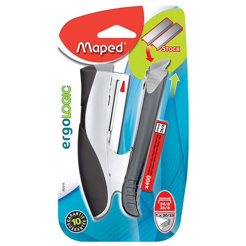 MAPED ERGOLOGIC STAPLER HALF STRIP