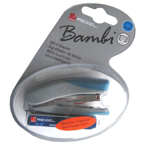 REXEL BAMBI MINI STAPLER WITH 1500 STAPLES