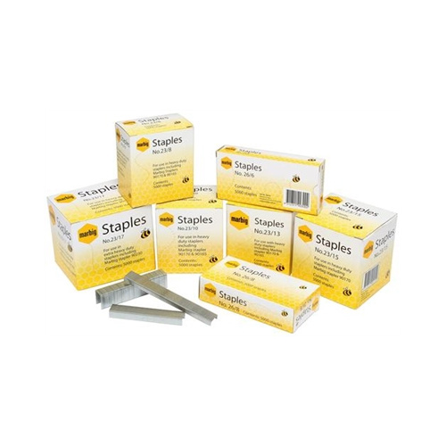 MARBIG STAPLES NO. 23/8mm HEAVY DUTY BOX 5000