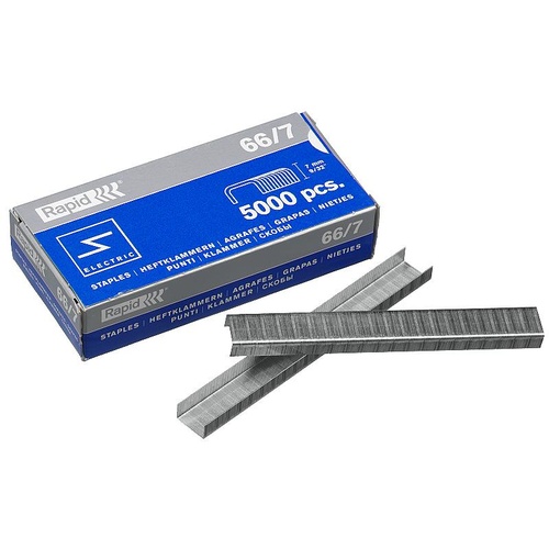 RAPID NO 66/7mm STAPLES BOX 5000