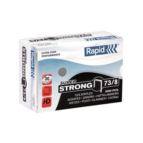 RAPID NO 73/8mm STAPLES BOX 5000