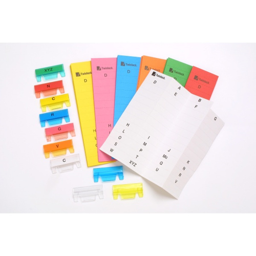 CRYSTALFILE RETANGULAR TABS INSERTS A-Z WHITE PACK 50