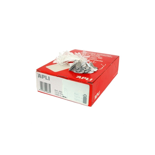 APLI 391 MERCHANDISING TAGS 28x43mm WHITE PACK 500