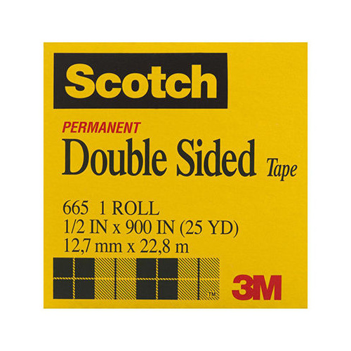 3M SCOTCH 665 DOUBLE SIDED TAPE 12.7mm x 22.8m