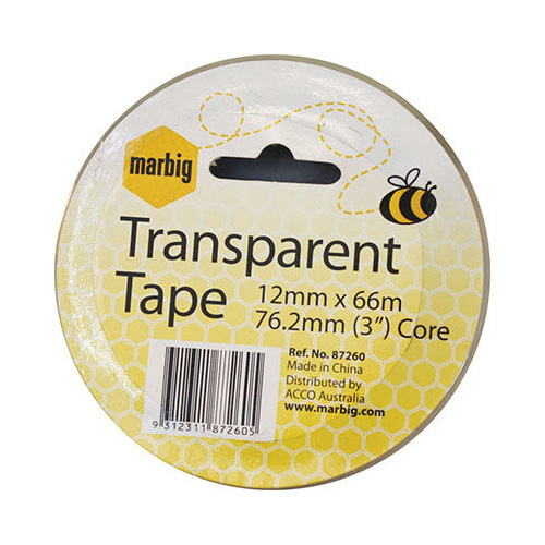 MARBIG OFFICE TAPE 12mm x 66m EACH