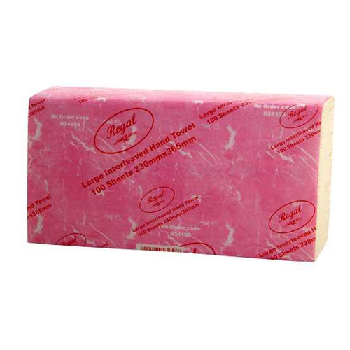 REGAL R24100A INTERLEAVED TOWEL 23 X 36.5CM PACK 100 BOX 24