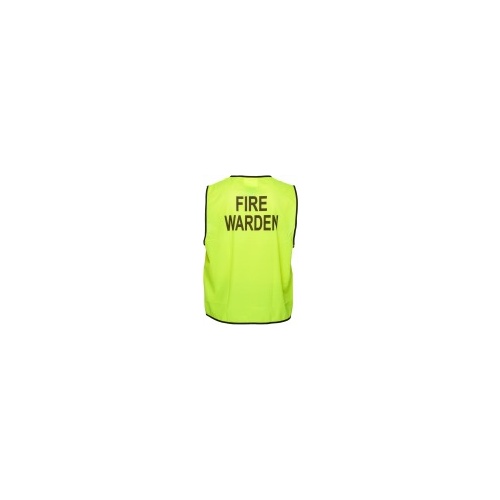 FIRE WARDEN DAY HI VIS SAFETY VEST FLURO YELLOW 