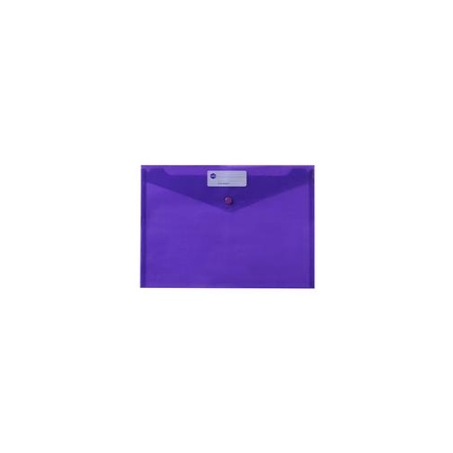 MARBIG 2015019 DOCULOPE WALLET WITH BUTTON A4 PURPLE