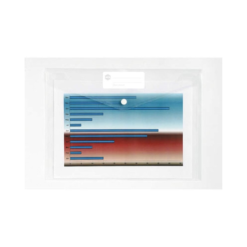 MARBIG 2015212 DOCULOPE WALLET WITH BUTTON A3 CLEAR