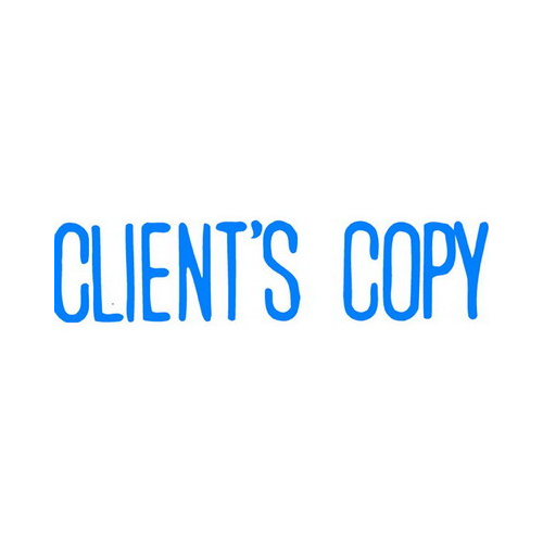 XSTAMPER 1138 CLIENT'S COPY BLUE