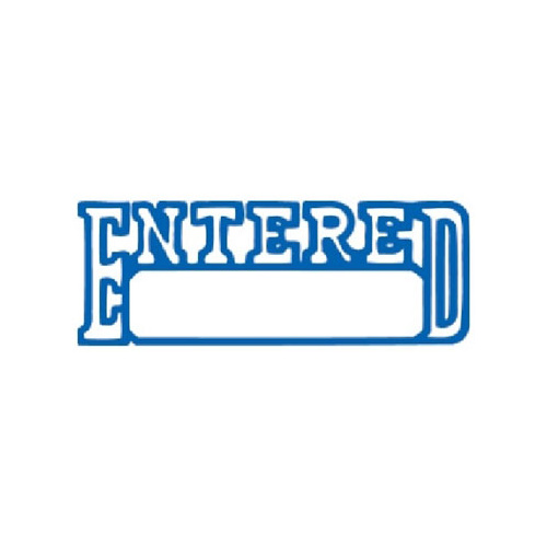 XSTAMPER 1205 ENTERED/DATE BLUE