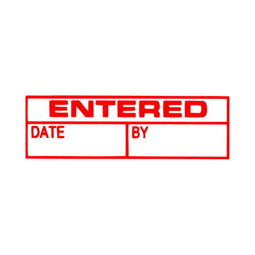 XSTAMPER 1534  ENTERD/DATE/BY  RED  