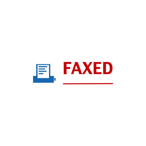 XSTAMPER 2023 FAX IN RED WITH BLUE ICON